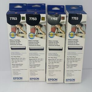 NEW Sealed 4PK Epson 7753 Ribbon For LQ200 LQ500 LQ570 LQ870 LQ850 Genuine P4